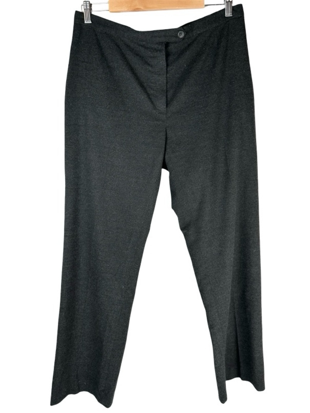 Peserico Charcoal Tailored Straight Leg Italian Trouser Pants Size IT 50 / US 14
